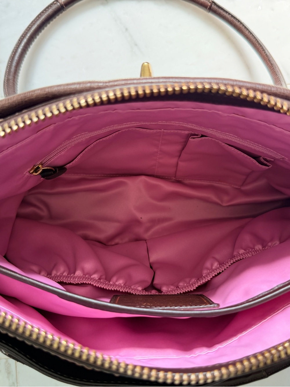 Coach Addison Spectator Brown Leather Tote - Picture 9 of 16